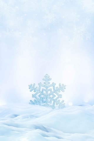 淡蓝色简约小雪背景雪花雪山小雪海报背景